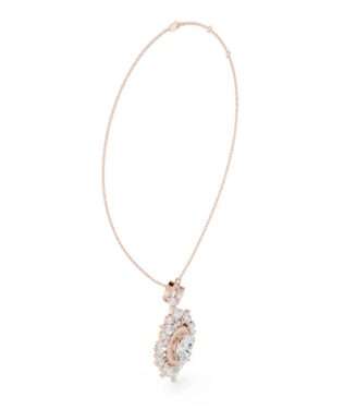 Marquise Cluster Diamond Statement Pendant Necklace – Diora Jewels.