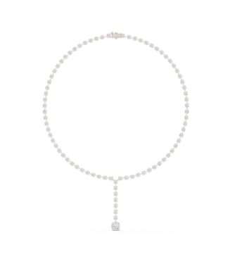 Geometric Cluster Diamond Y-Drop Choker in Rose Gold by Diora Jewels.