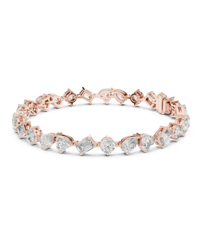 AK50101-01@R-#viwe1 (1) Multi-shape diamond eternity bracelet with round pear baguette diamonds