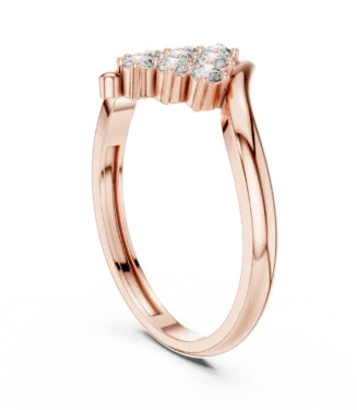 Oval diamond halo split shank engagement ring in rose gold