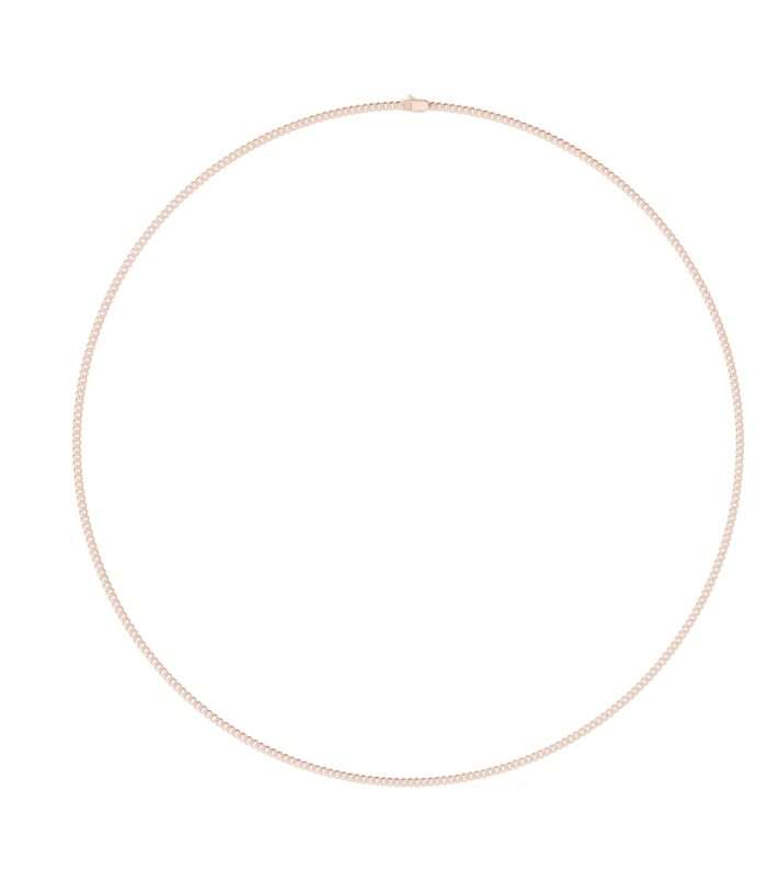 Ultra-Fine Rose Gold Chain Choker by Diora Jewels for minimalist layering.