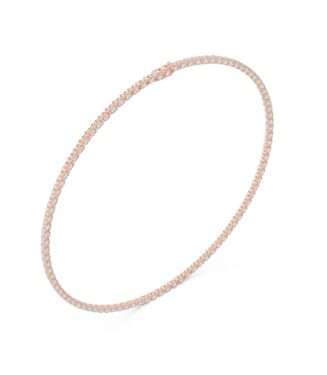 V-Link Diamond Line Eternity Choker in Rose Gold by Diora Jewels.