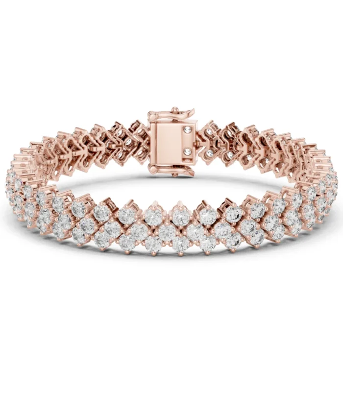 image (21) Geometric Multi-Row Diamond Statement Bracelet in 18K White Gold.