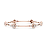 Rose gold diamond floral knot bangle luxury diamond jewellery