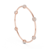 Rose Gold Diamond Pave Ball Bangle – Diora Jewels.