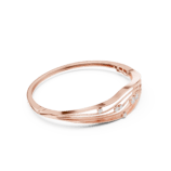 Graduated diamond line bangle in rose gold with round brilliant diamonds