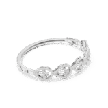 White gold marquise solitaire diamond bangle modern diamond bracelet side view