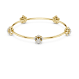Yellow gold floral knot diamond bangle fine diamond jewellery