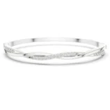 White gold diamond twist bangle elegant diamond jewellery