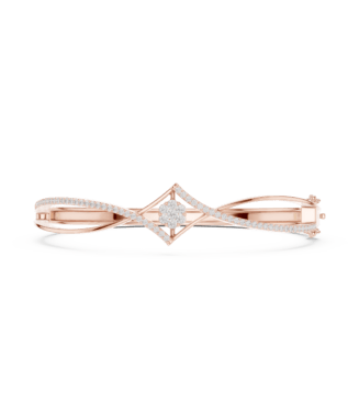 rose-gold-baguette-pave-diamond-bangle Rose gold baguette and pave diamond bangle luxury diamond jewellery