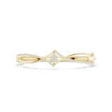 Yellow gold baguette and pave diamond bangle fine diamond jewellery