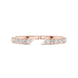 Rose gold open channel diamond line bangle luxury diamond jewellery