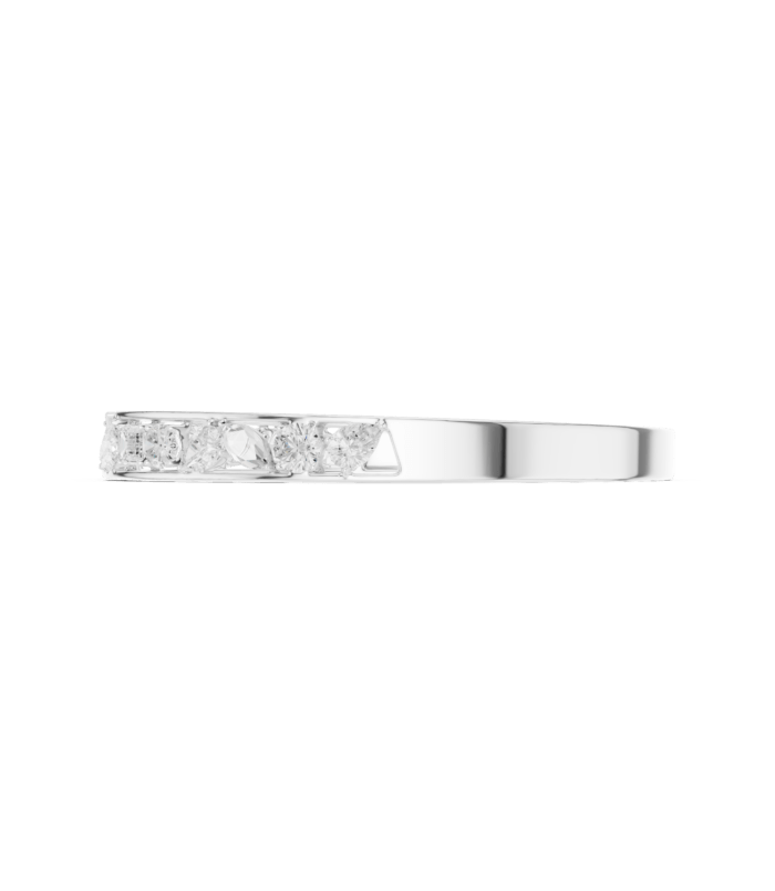 white-gold-open-channel-diamond-line-bangle-side-view White gold open channel diamond line bangle side view luxury jewellery