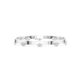 White gold multi shape diamond open cuff top view luxury diamond bangle