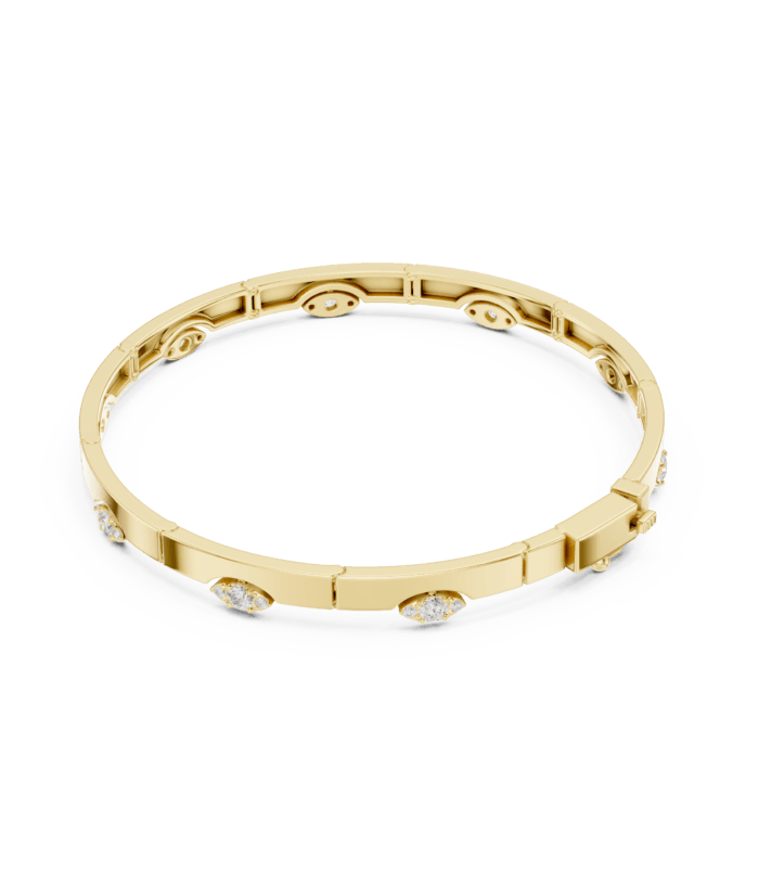 yellow-gold-multi-shape-diamond-open-cuff-top-view Yellow gold multi shape diamond open cuff top view diamond bracelet