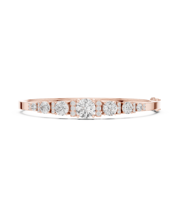 rose-gold-open-loop-diamond-ribbon-bangle Rose gold open looping diamond ribbon bangle luxury diamond jewellery
