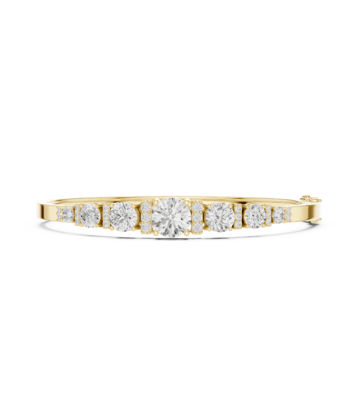 yellow-gold-open-loop-diamond-ribbon-bangle Yellow gold open looping diamond ribbon bangle fine diamond jewellery