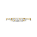 Yellow gold open looping diamond ribbon bangle fine diamond jewellery