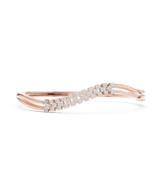 rose-gold-cushion-radiant-double-stone-diamond-open-bangle Rose gold cushion radiant double stone diamond open bangle luxury jewellery