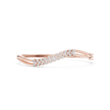 Rose gold cushion radiant double stone diamond open bangle luxury jewellery