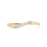 Yellow gold cushion radiant double stone diamond open bangle fine jewellery