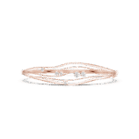 Rose gold graduated diamond line bangle luxury diamond jewellery front view.