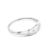 White gold graduated diamond line bangle side view diamond jewellery