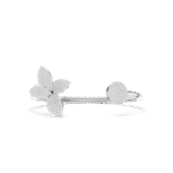 White gold butterfly diamond open bangle pave diamond jewellery front view.