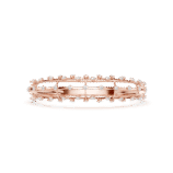 Rose gold double row pave diamond bangle luxury diamond jewellery front view