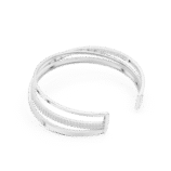 White gold pave twist diamond bangle elegant diamond jewellery