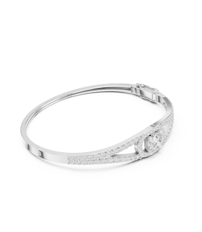 white-gold-modern-pave-diamond-bangle-side-view Modern white gold pave diamond bangle side view luxury bracelet