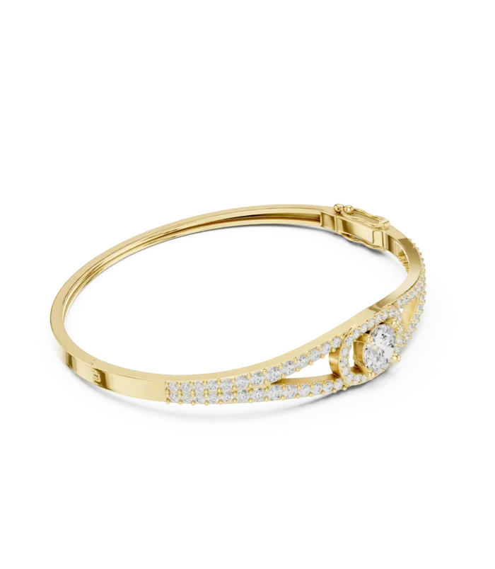 yellow-gold-modern-pave-diamond-bangle-side-view Modern yellow gold pave diamond bangle side view diamond bracelet