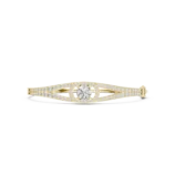Modern yellow gold pave diamond bangle fine diamond jewellery