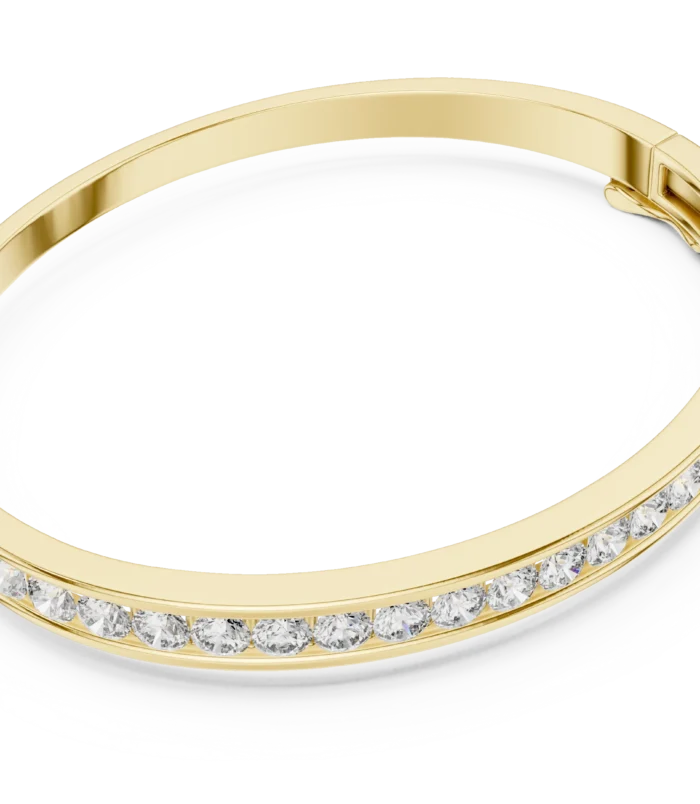 yellow-gold-round-diamond-bangle-bracelet-side-view Yellow gold round diamond bangle bracelet side view diamond jewellery
