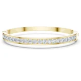 Yellow gold round diamond bangle bracelet with sparkling diamonds fine jewellery