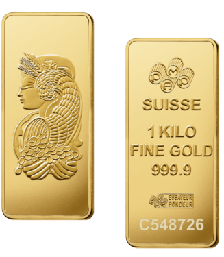 Certified 1 Kilo Gold Bar 24KT 999.9 Fine Gold