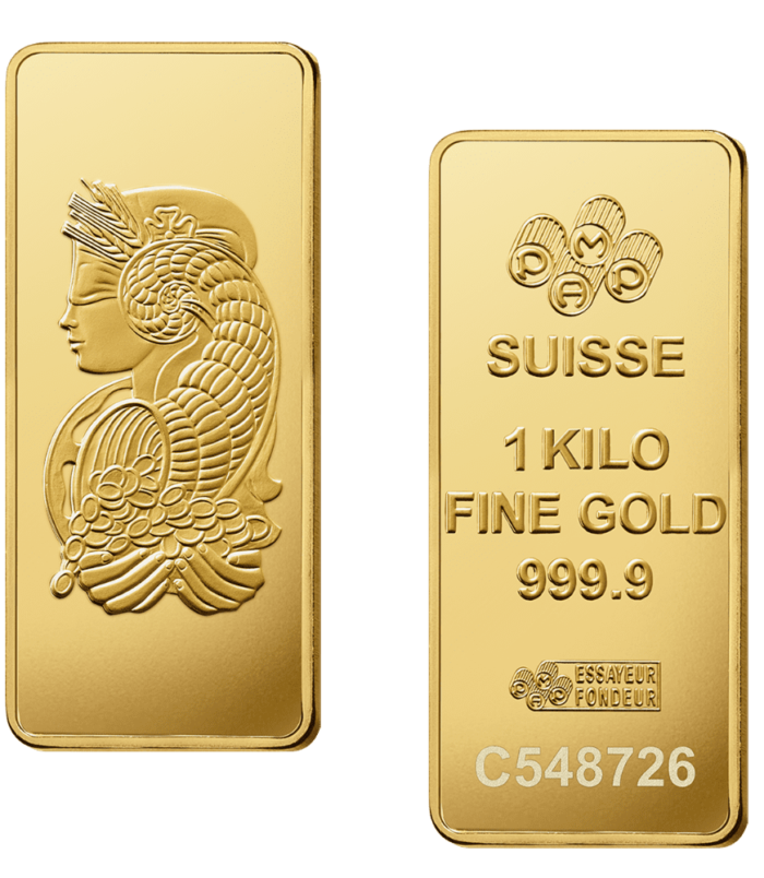 Certified 1 Kilo Gold Bar 24KT 999.9 Fine Gold